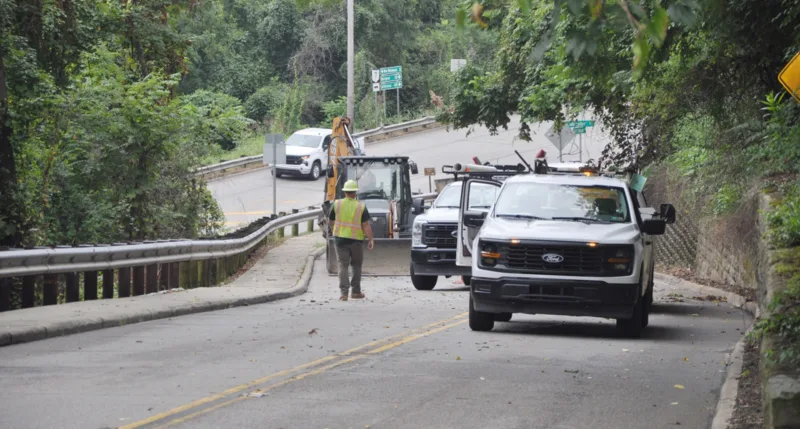 Crews work to repair collapsed Lancaster Street sewer
